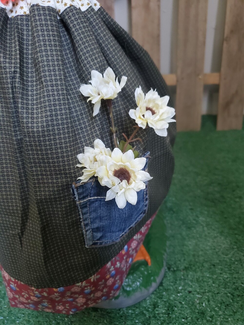 23" Porch Goose Fall Dress & Bow Set - Picture 5 of 10